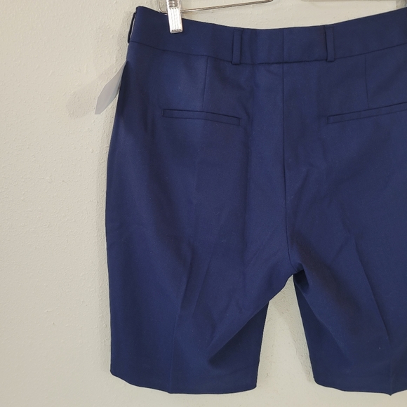 ALASKA AIRLINES Luly Yang Navy Wool Blend Classic Fit Shorts Size 12R Uniform - Picture 13 of 15